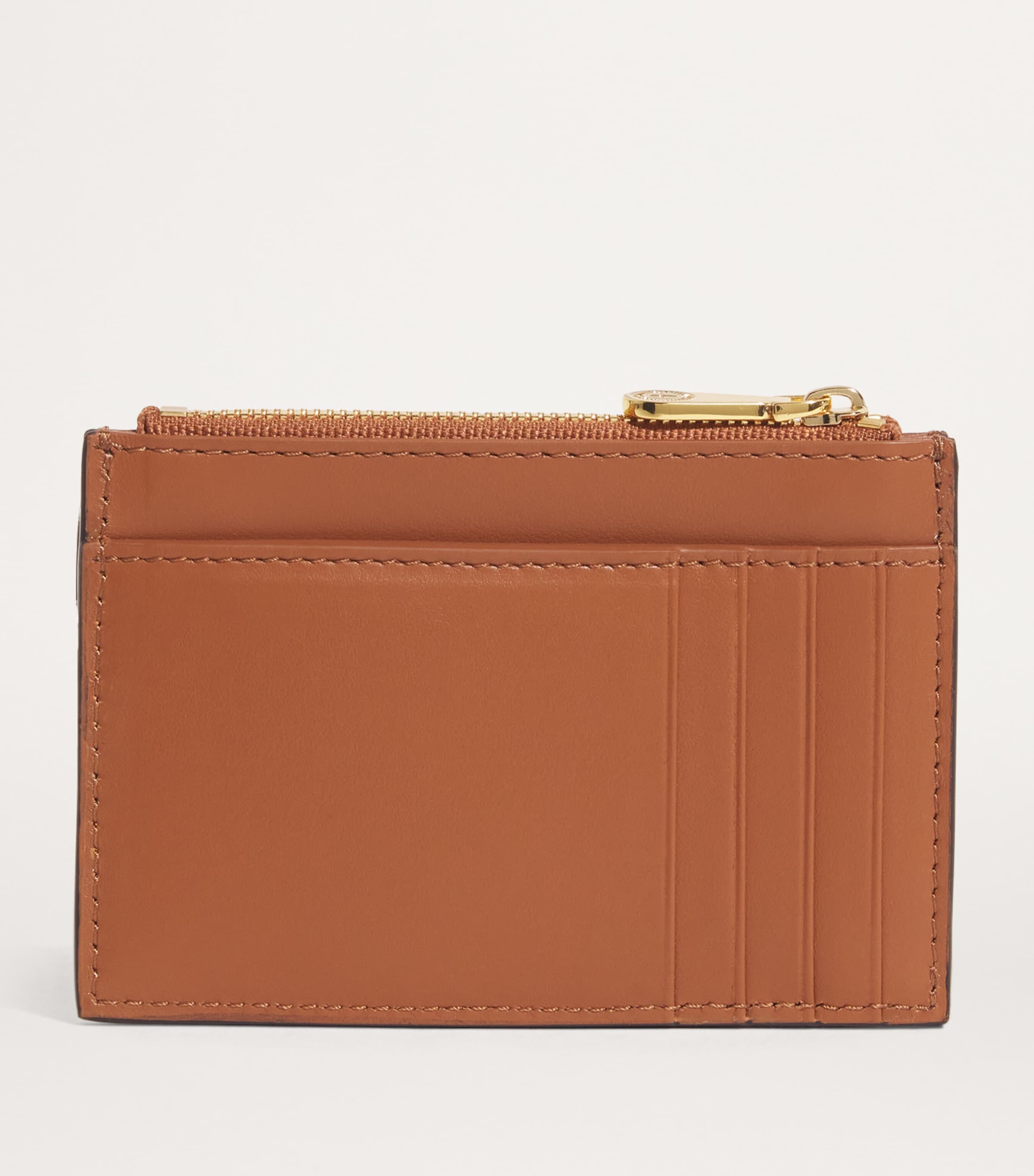 Smooth Leather Card Holder TAN Image 2