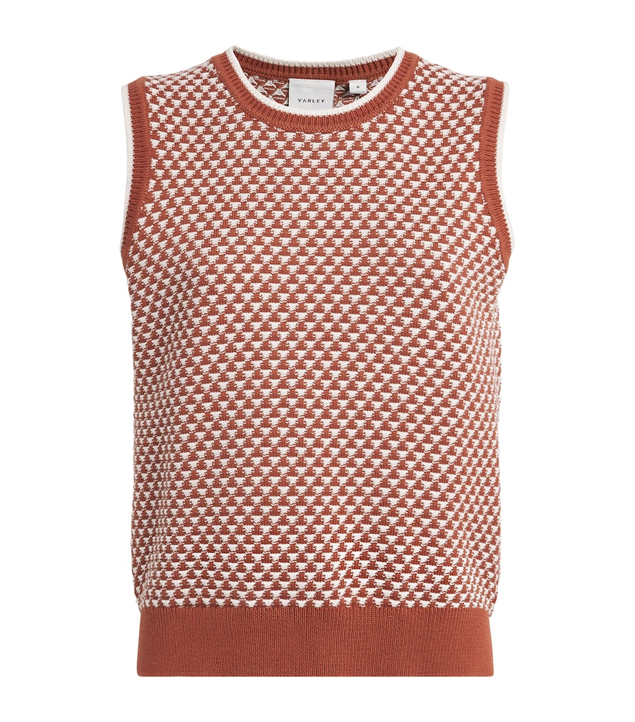 Varley Womens Cotton Jenson Sweater Vest Maple Image 1