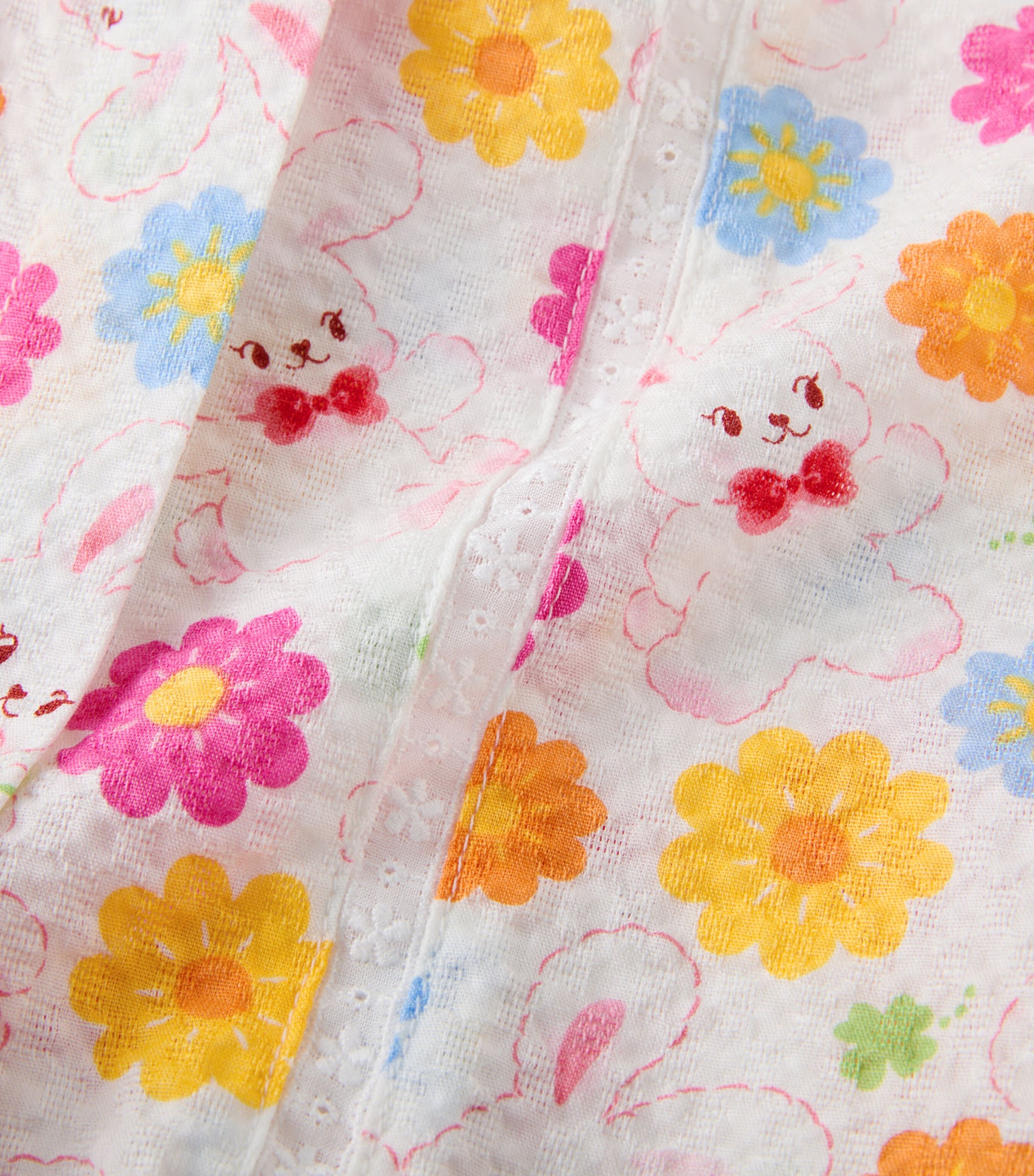 Miki House Cotton Floral Jinbei Set (3 Months-7 Years) Image 5