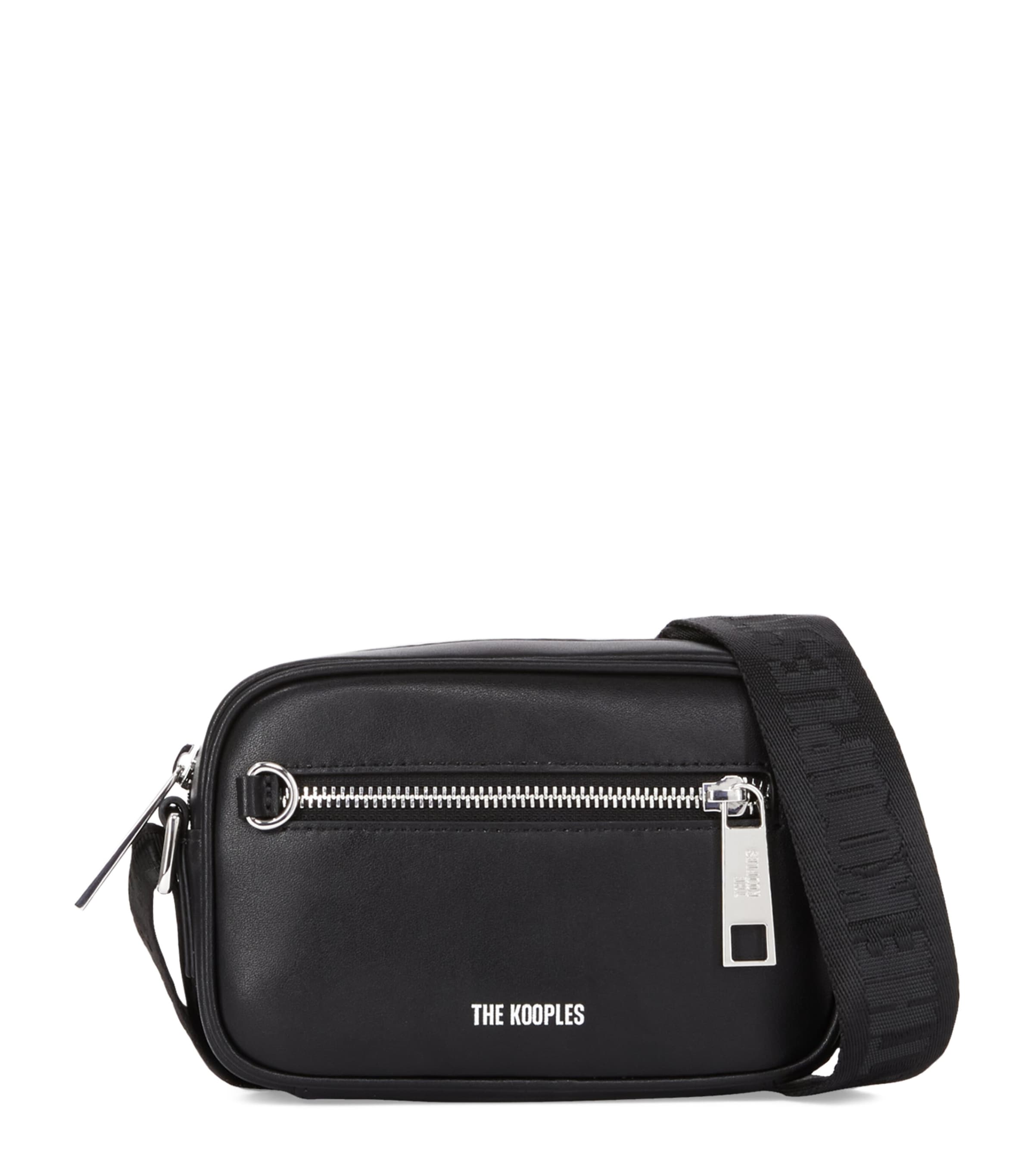 Shop The Kooples Leather Messenger Bag In Black