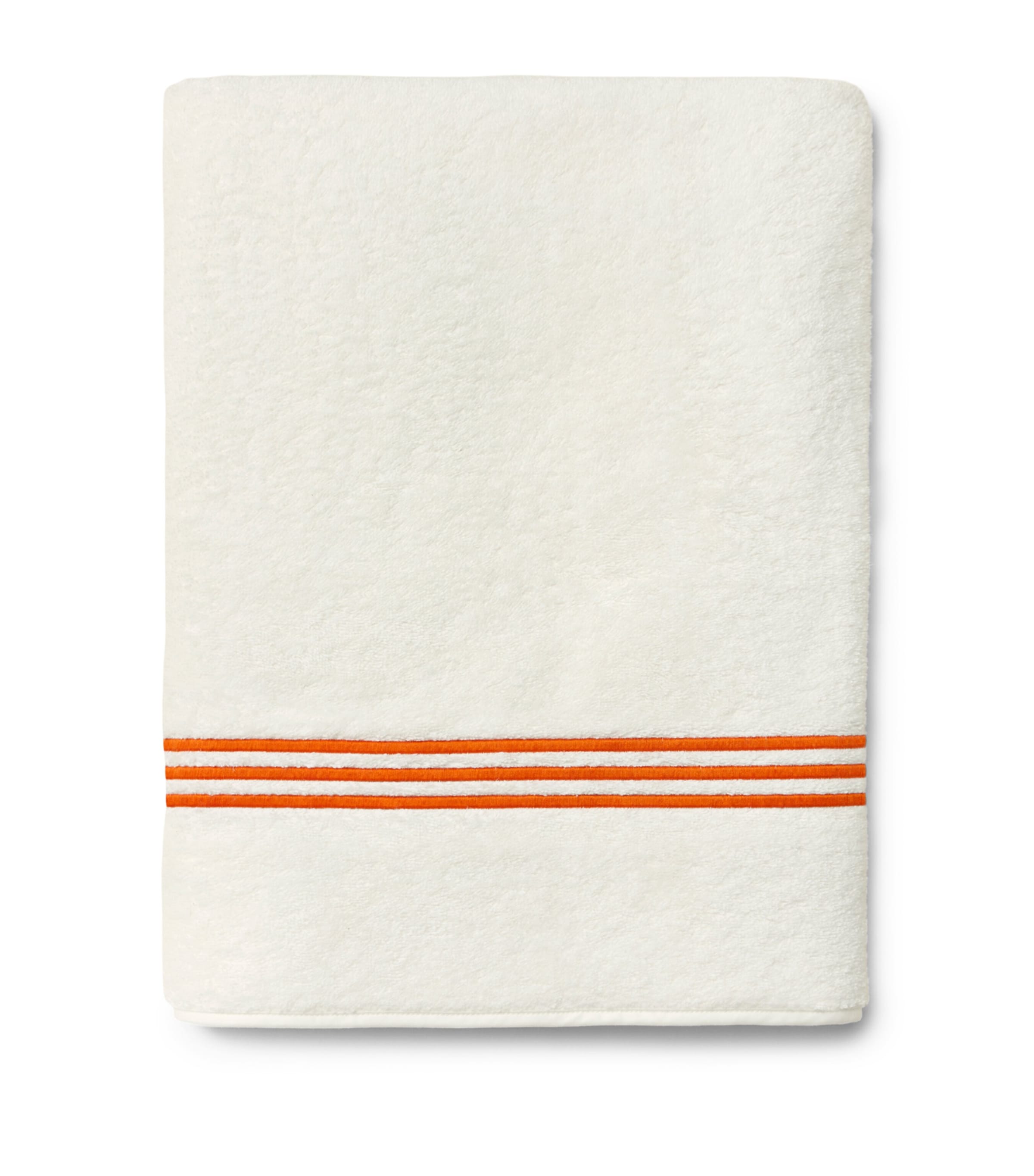 Pratesi Tre Righe Hand Towel (20cm x 30cm) Ivory/orange Image 1