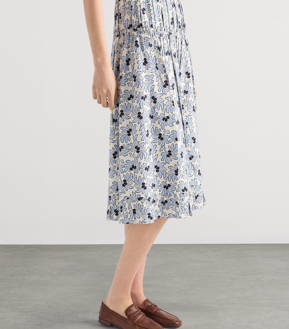 Prada Womens Floral Midi Dress Image 3