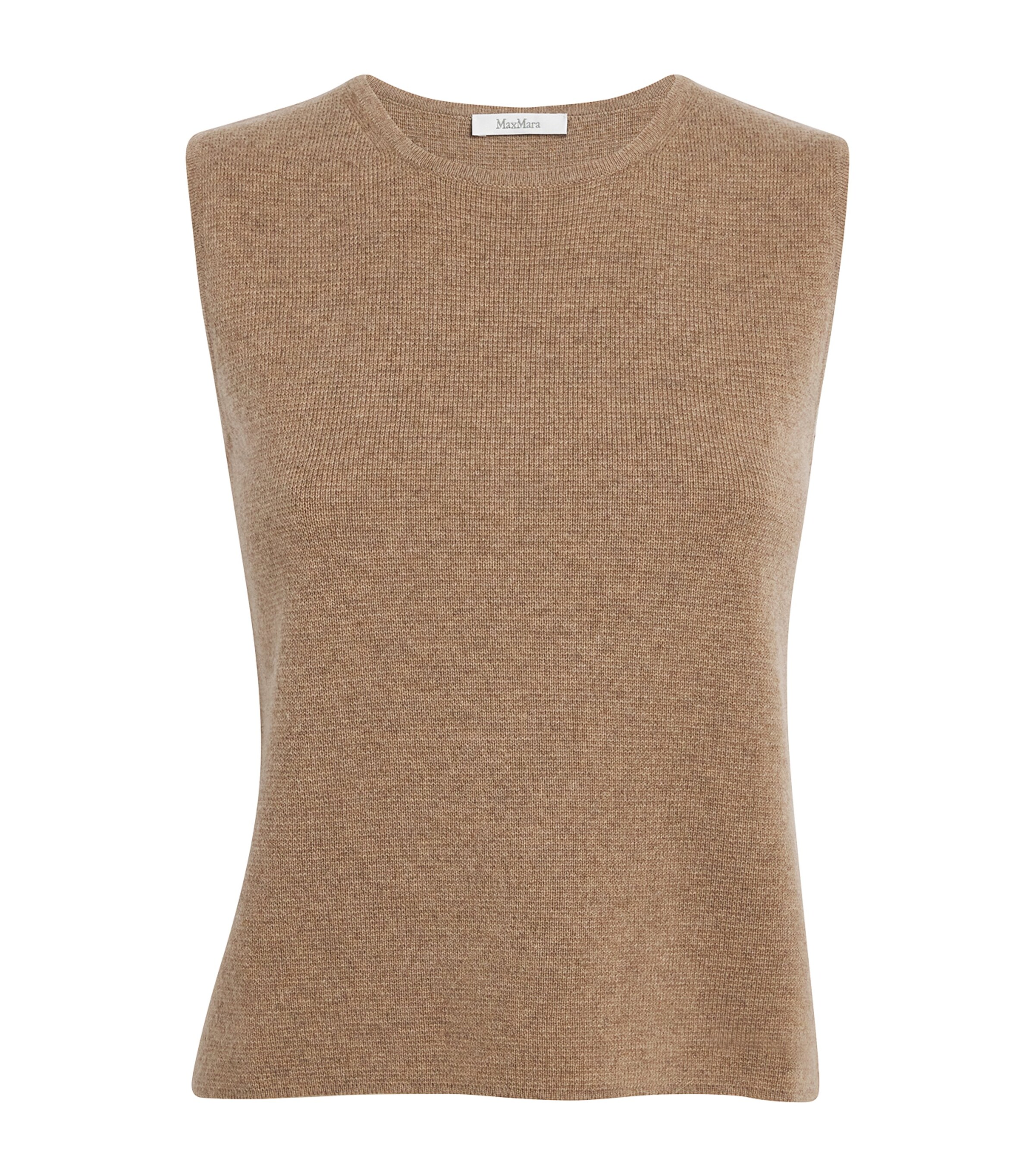 Max Mara Wool-cashmere Sweater Vest In Beige