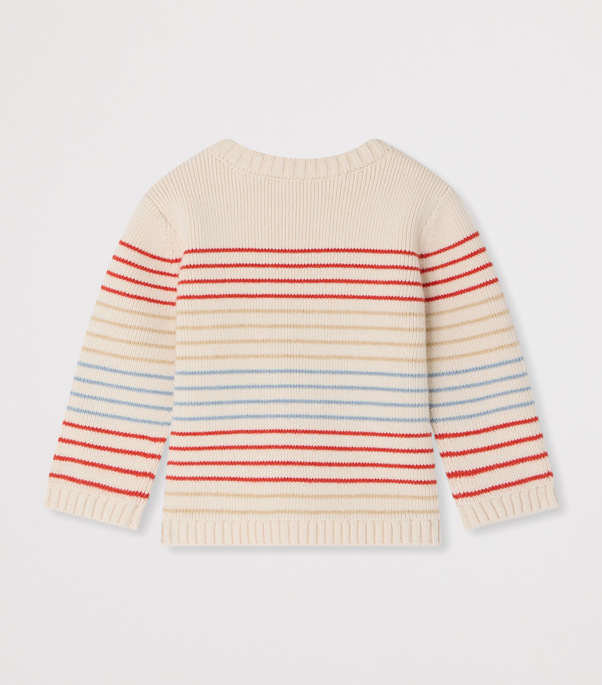 Bonpoint Cotton-Cashmere Sweater (3-12 Months) Ra Ecru Image 2