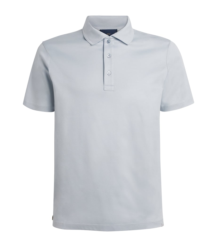 Aqua Touch Cotton Interlock Polo Shirt 394 LIGHT BLUE Image 1