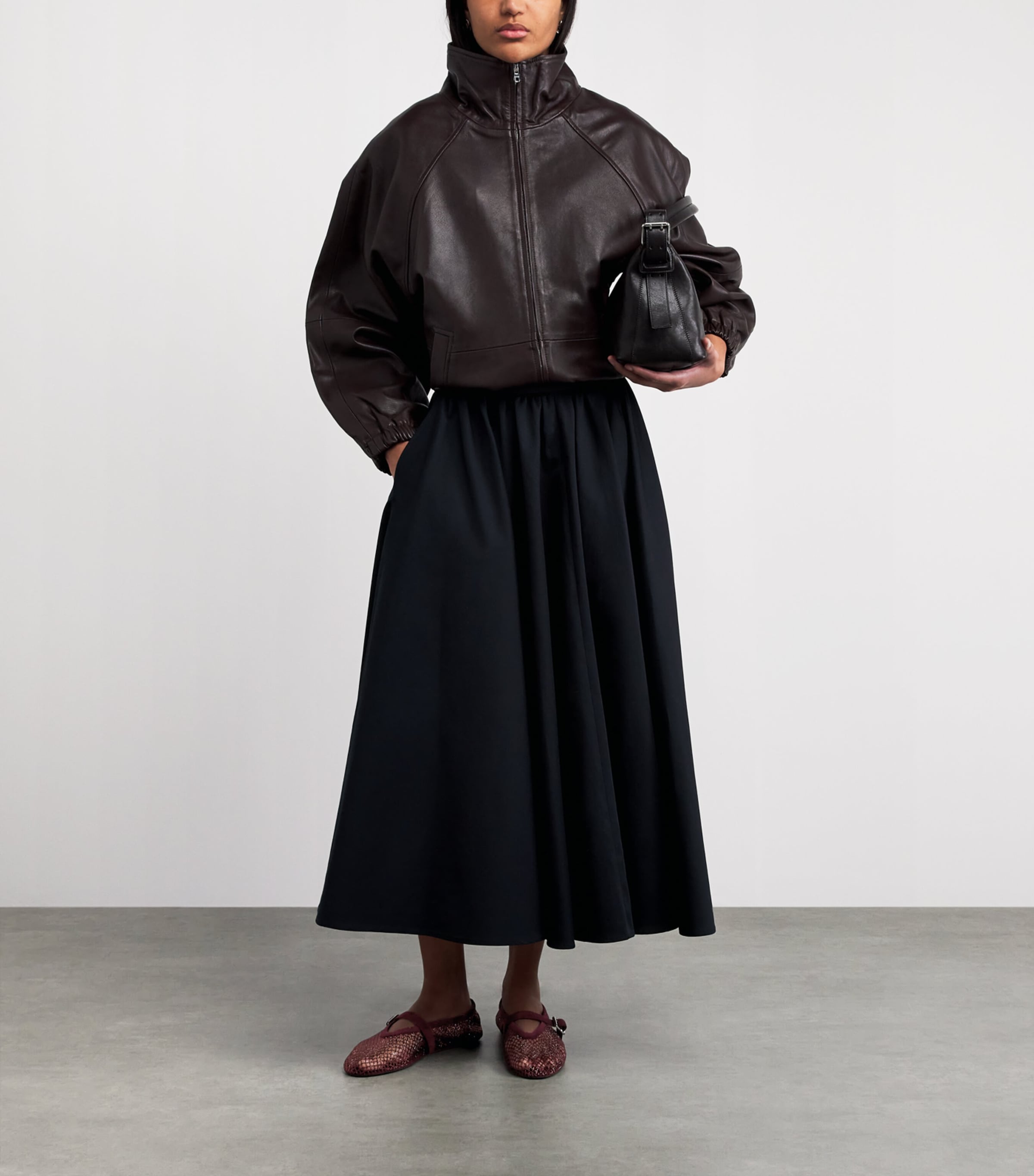 Alaïa Beaded Mesh Ballet Flats Rouge Grenat Image 2