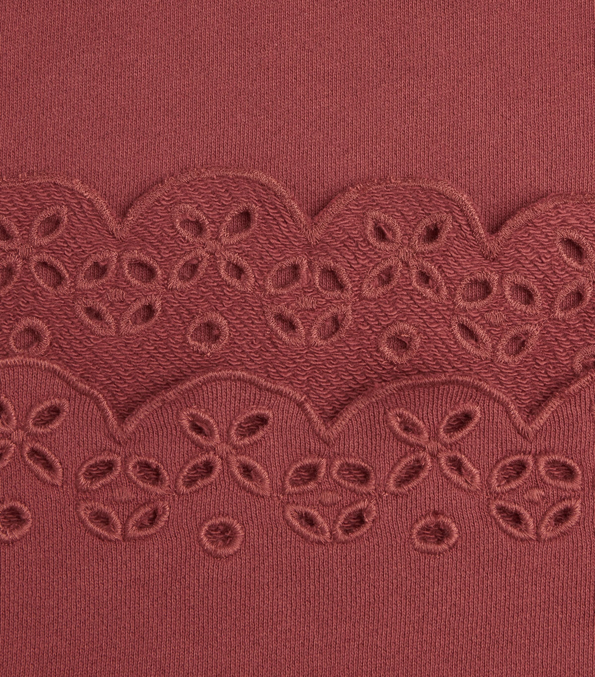 PAIGE Womens Cotton Ciabatta Top Burnt Sienna Image 6