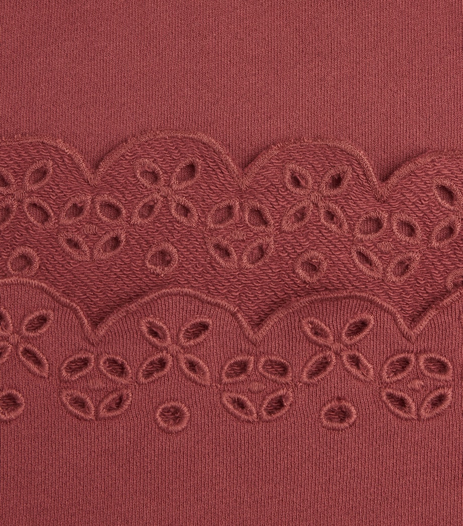 PAIGE Womens Cotton Ciabatta Top Burnt Sienna Image 6