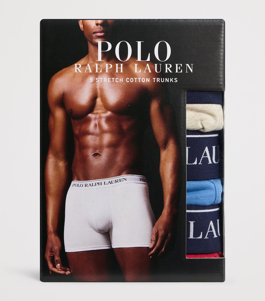 Stretch-Cotton Boxer Briefs (Pack of 5) HTR/BLU/RED/CAML/NVY Image 4