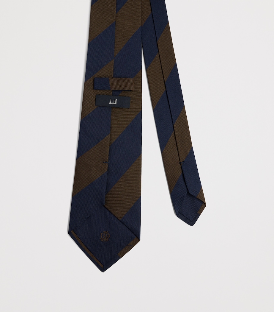 Dunhill Mulberry Silk Stripe Tie Image 2