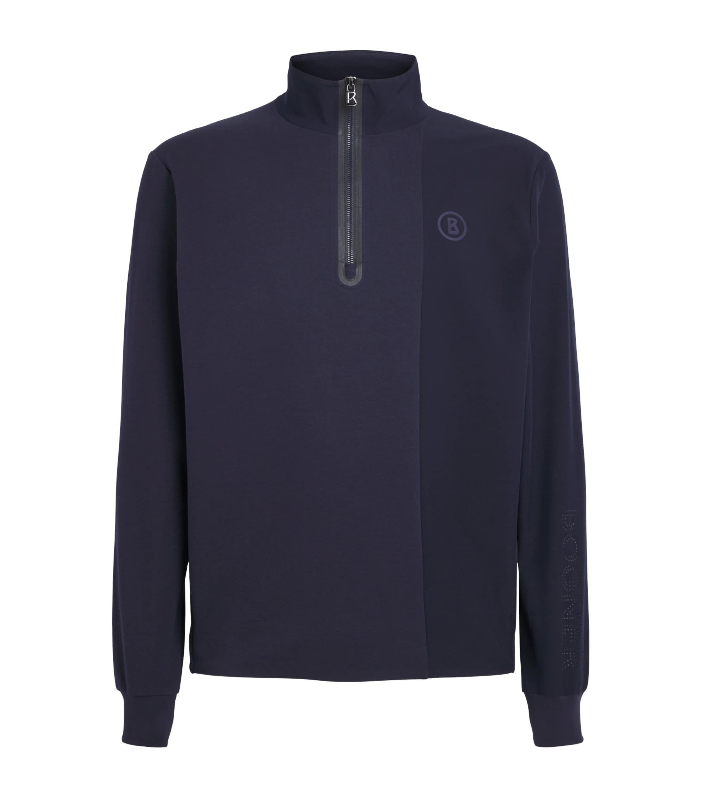 Bogner Mens Cotton-Blend Connor Quarter-Zip Sweatshirt Image 1