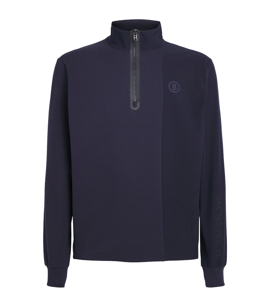 Bogner Mens Cotton-Blend Connor Quarter-Zip Sweatshirt Image 1