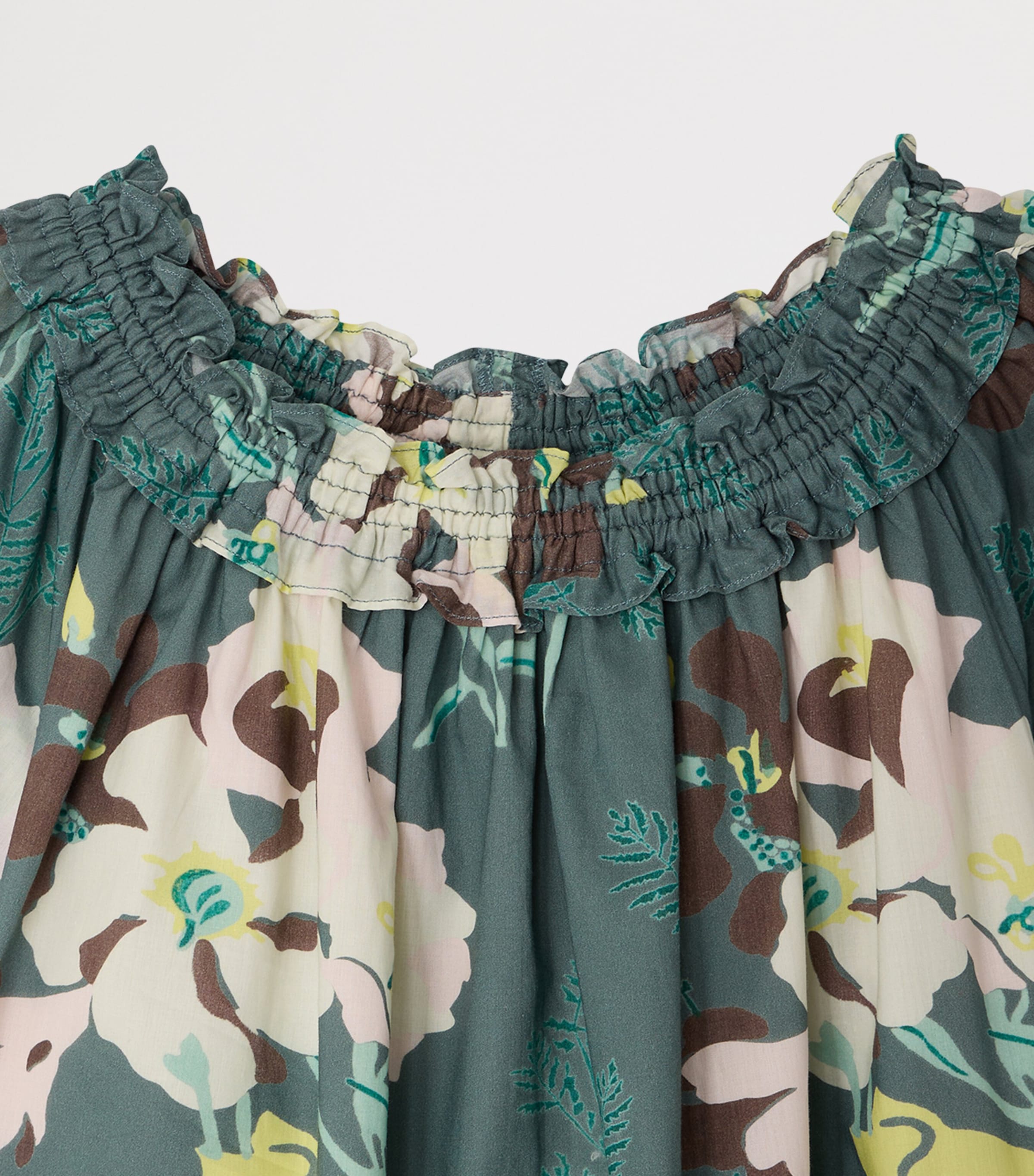 Bonpoint Organic Cotton Goldie Dress (10-14 Years) Vert Ardoise Image 3
