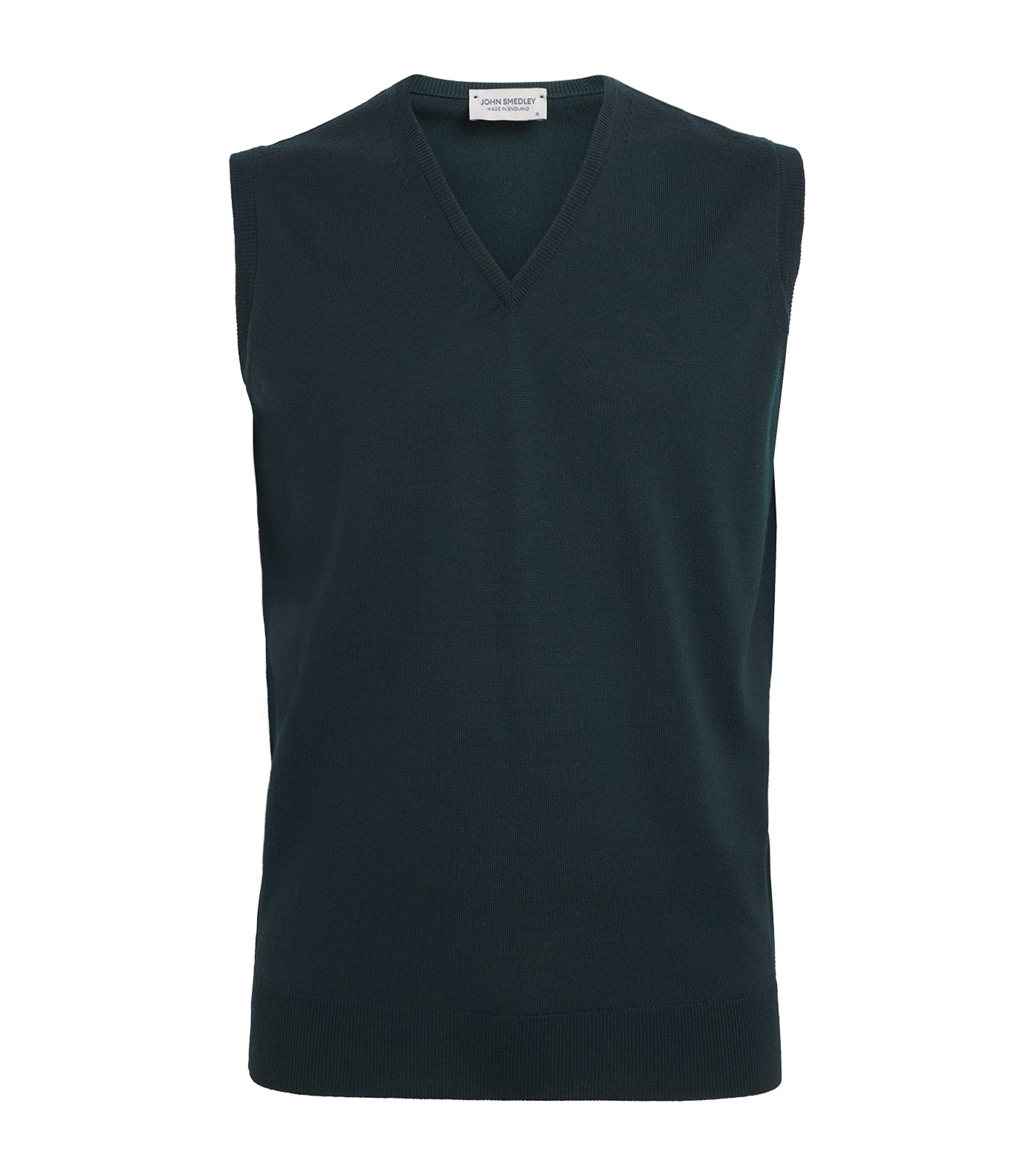 Merino Wool V-Neck Sweater Vest RICHARDSON GREEN Image 1
