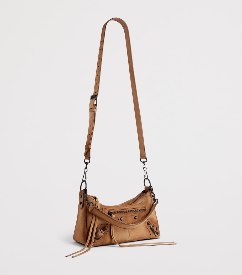 Balenciaga Mini Suede Le City Moto Shoulder Bag Image 3