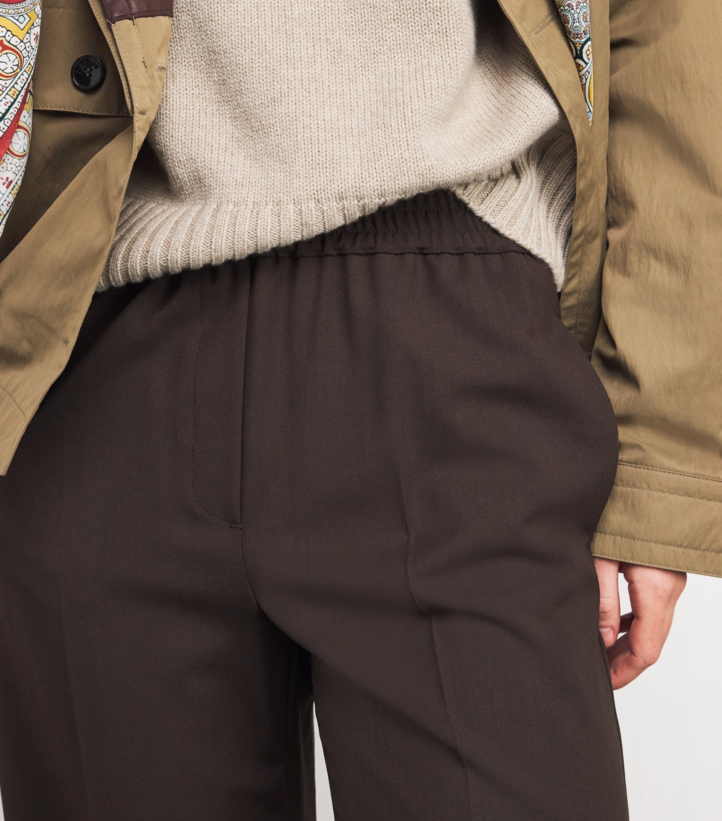 Wide-Leg Trousers CHOCOLATE Image 6