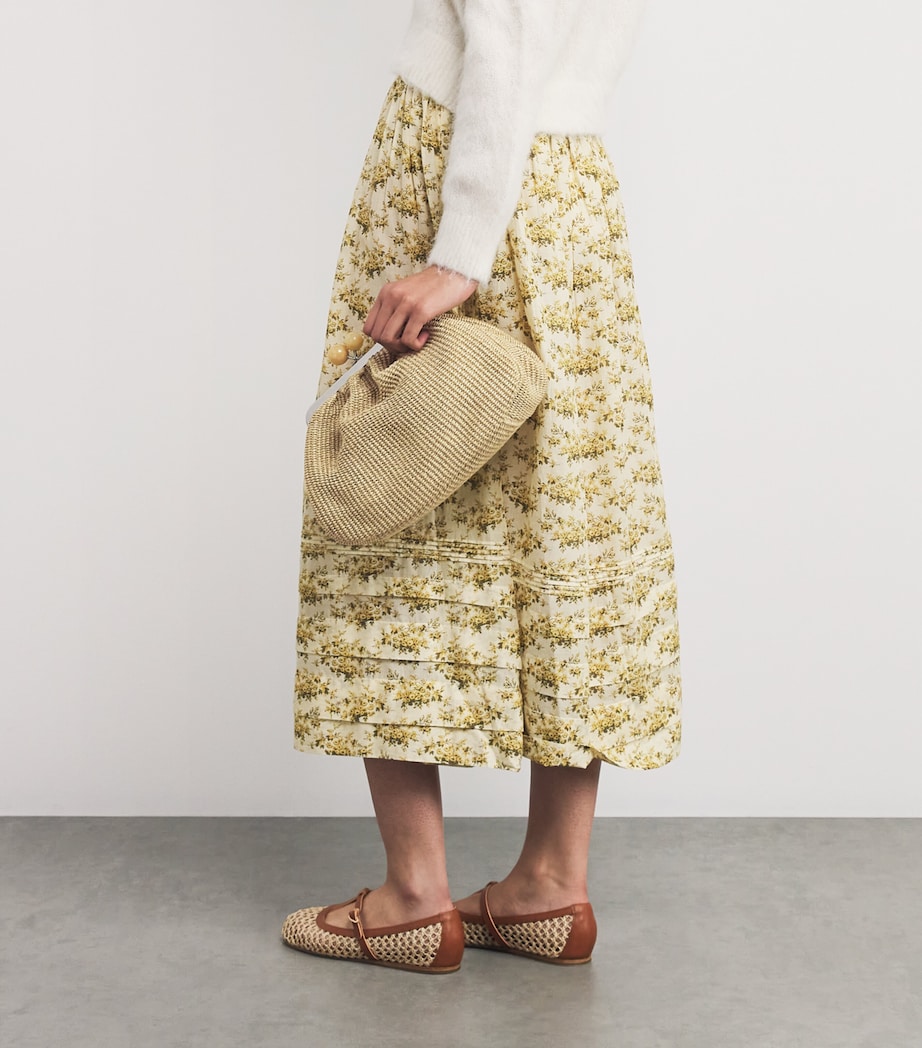 Large Raffia-Effect Pasticcino Bag BEIGE GOLDEN Image 6