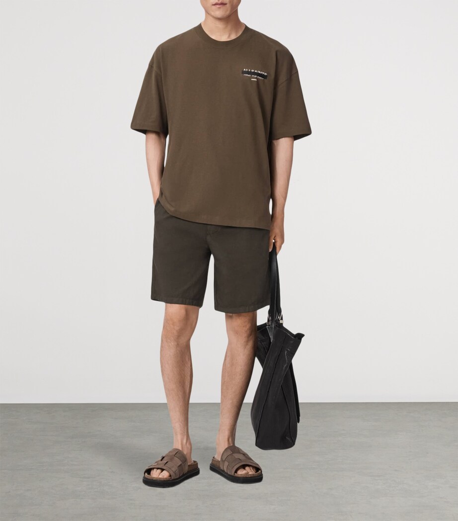 AllSaints Mens Hanbury Shorts Weathered Brown Image 5