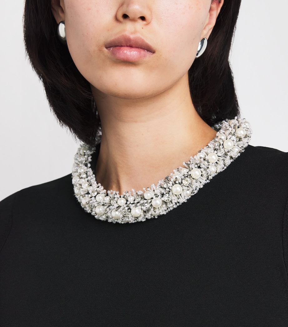 Embellished-Trim Ozelle Top BLACK Image 6