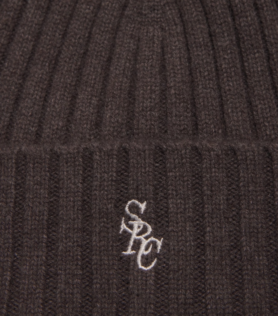 Cashmere-Wool Logo Beanie 3984 TOFFEE Image 3