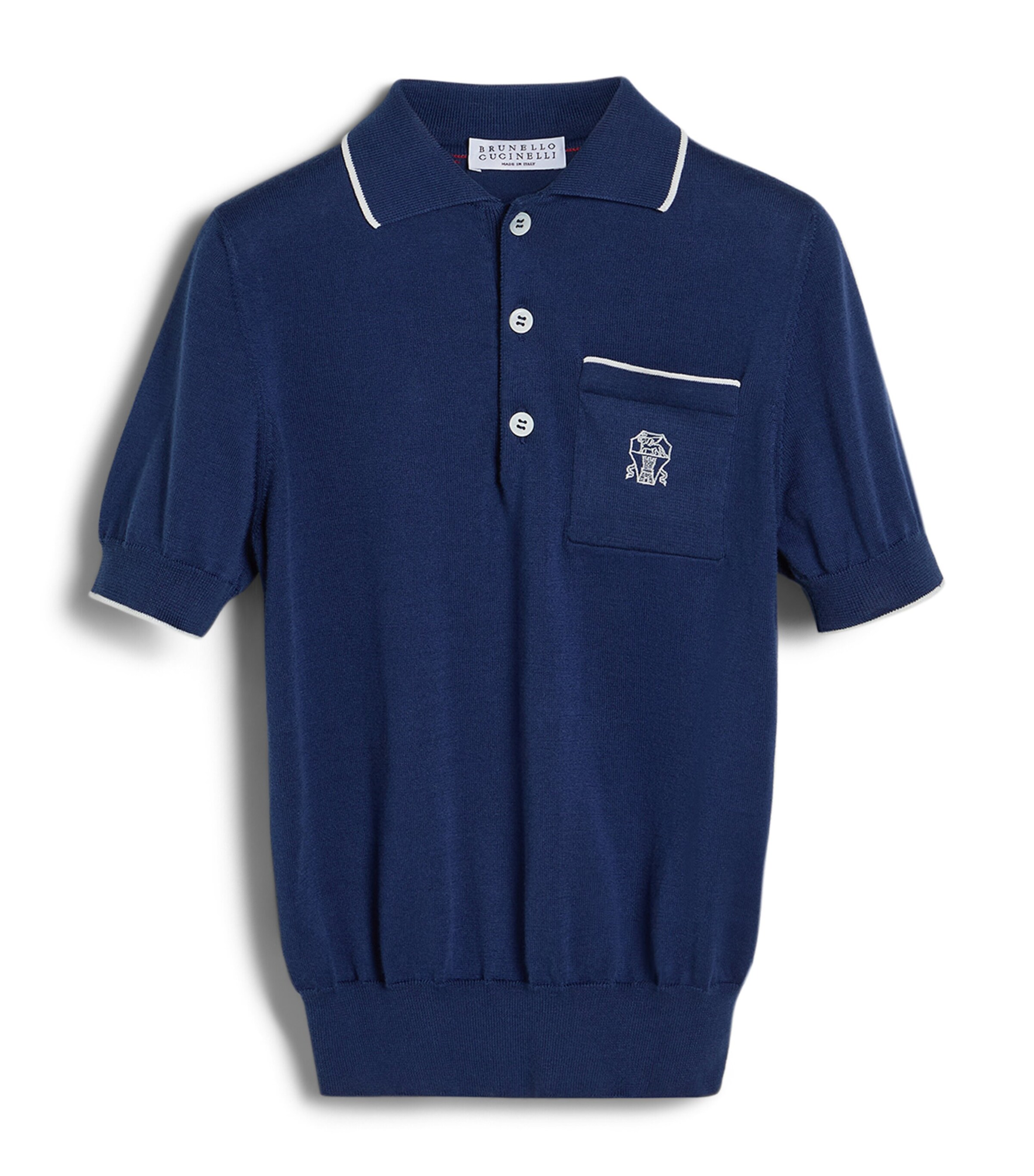 Brunello Cucinelli Kids Cotton Logo Polo Shirt (4-6 Years) Image 1