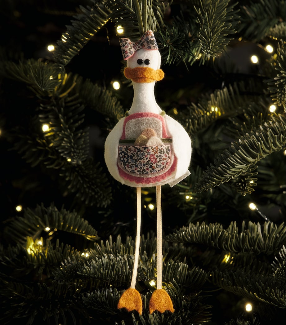 SKETCH.STITCH.LOVE Felt Duck Tree Decoration Cream/multi Image 3
