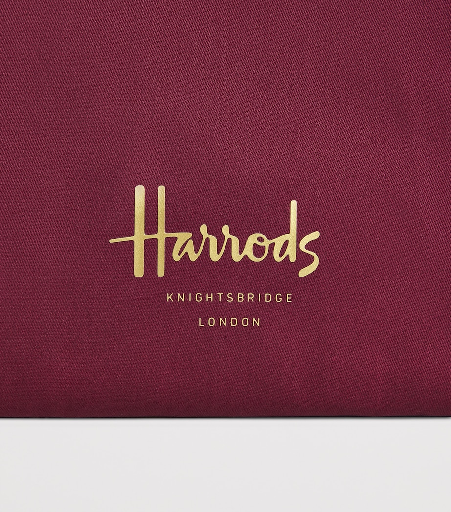 Harrods Small Logo Tote Bag Burgundy Image 4