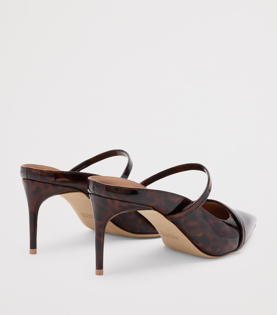 Patent Leather Leopard Aurora Heeled Mules 70 BROWN Image 4