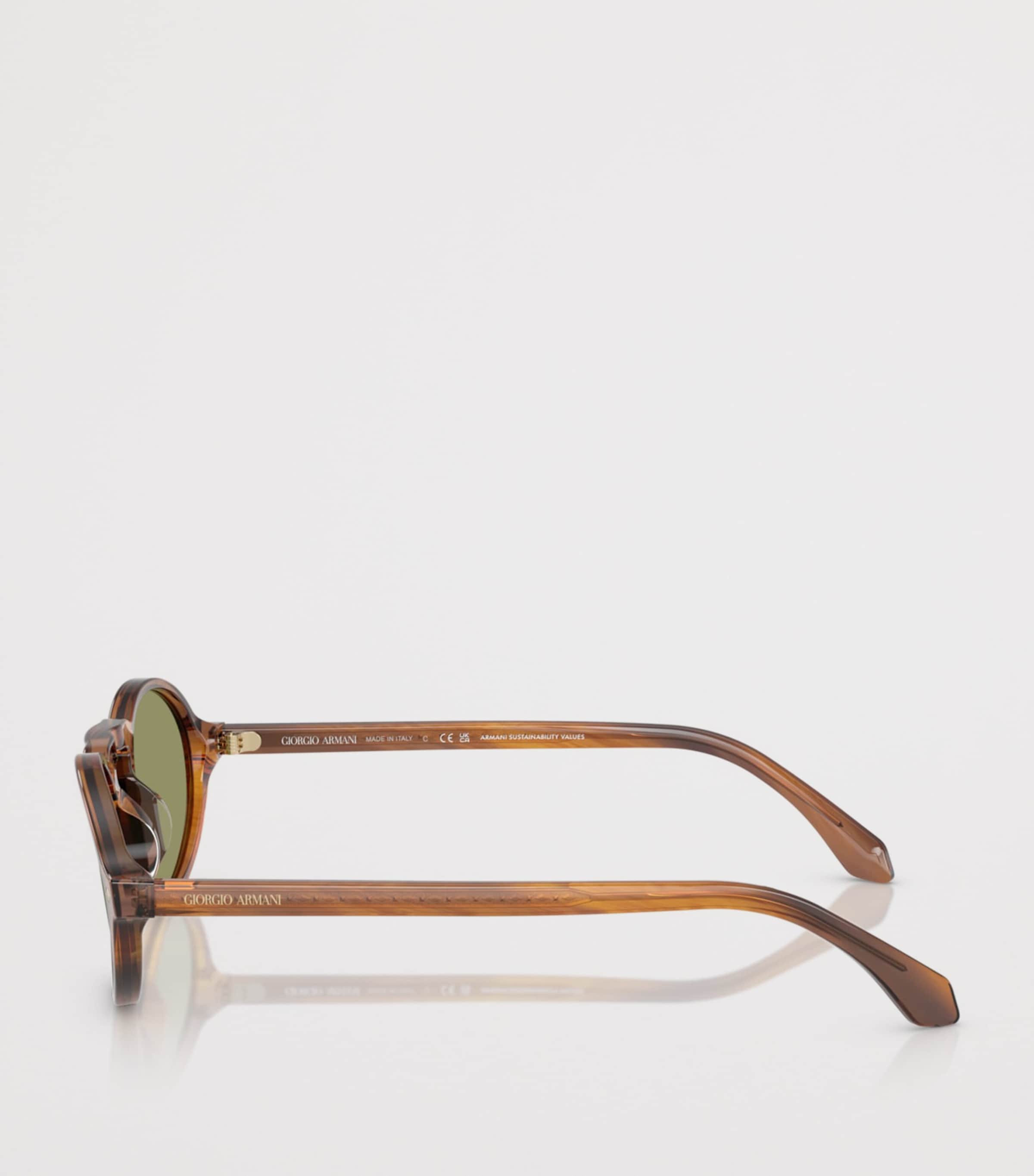 Giorgio Armani Tortoiseshell Oval Sunglasses Image 3