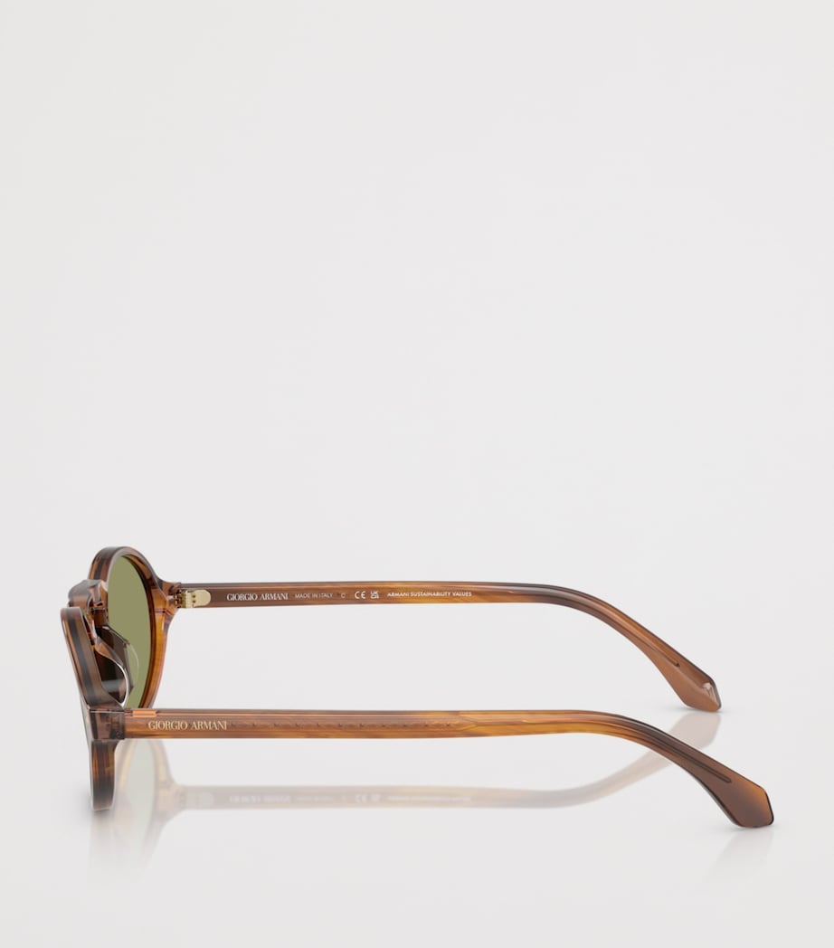 Giorgio Armani Tortoiseshell Oval Sunglasses Image 3