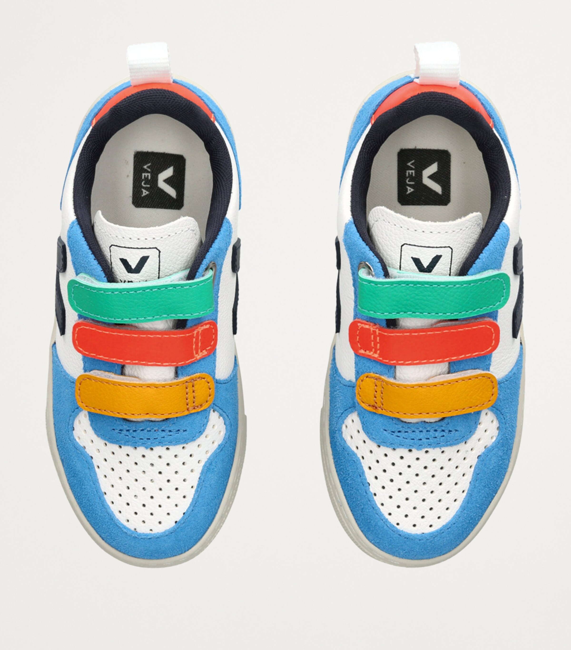 Leather V-10 Sneakers BLUE OTHER Image 4