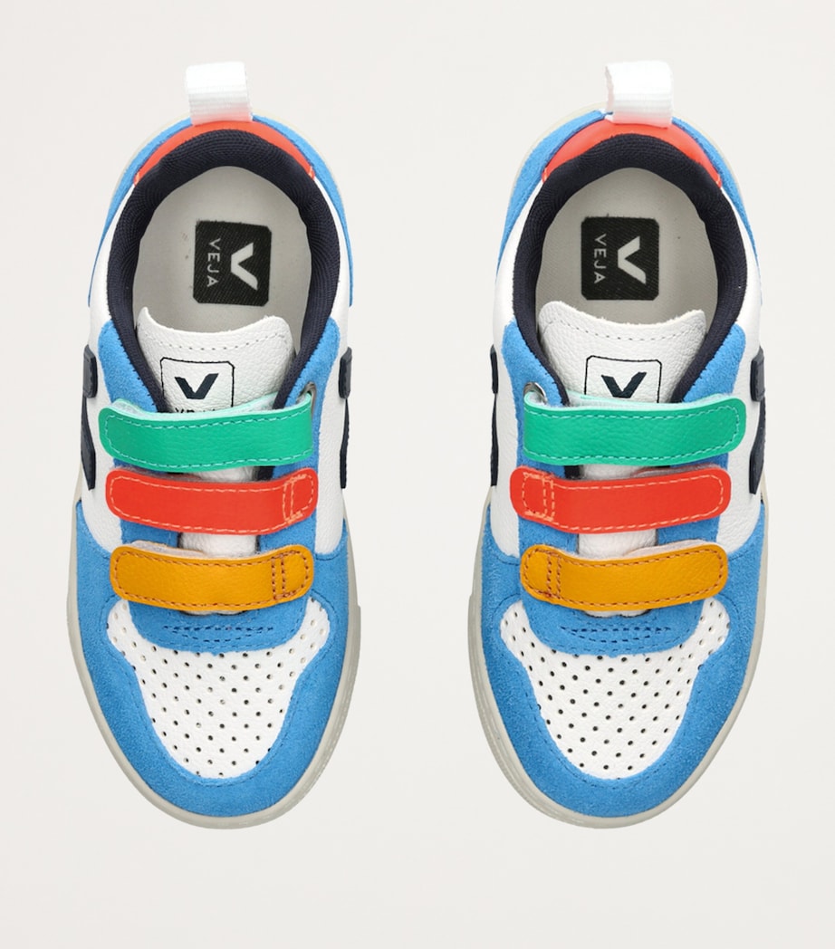 Leather V-10 Sneakers BLUE OTHER Image 4