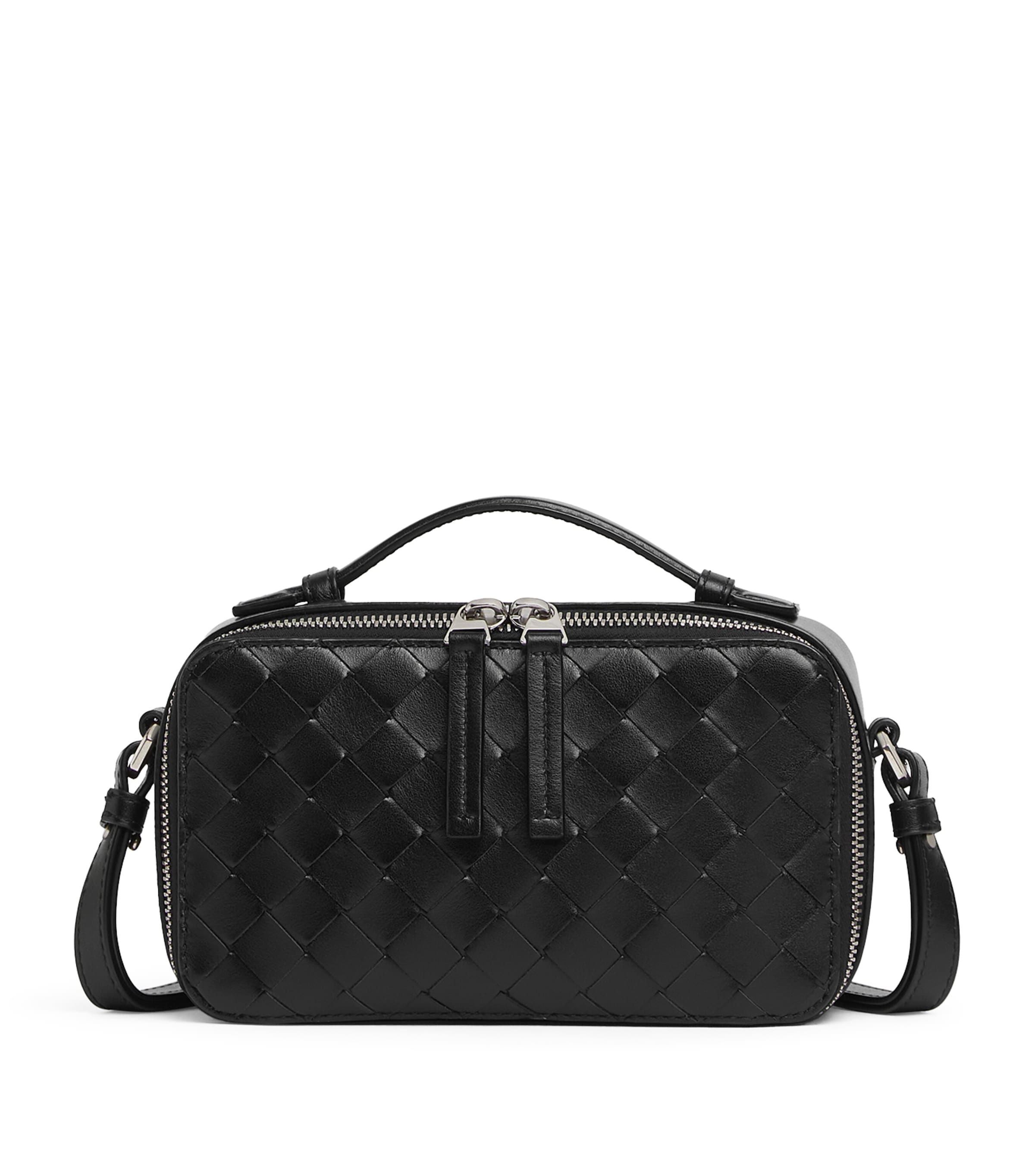 Bottega Veneta Grey Leather Intrecciato Getaway Phone Pouch