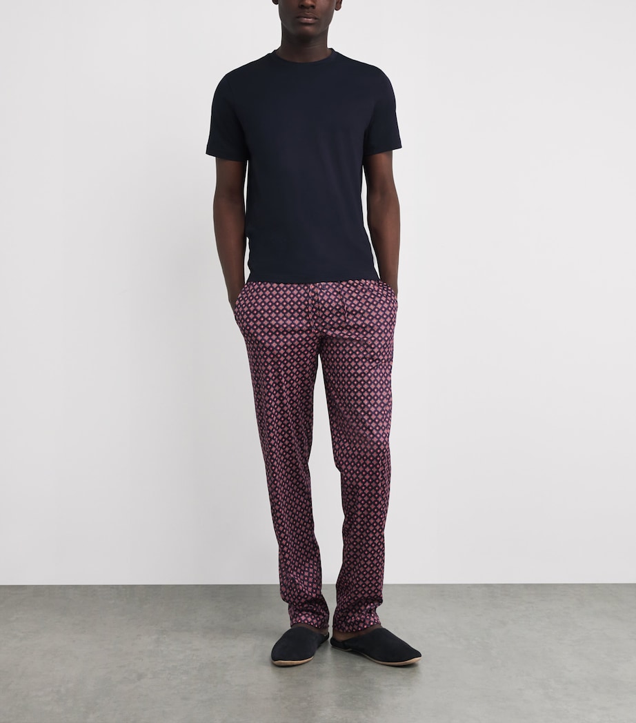 Cotton Night & Day Lounge Trousers 3035 BLUE GEMS PRINT Image 2