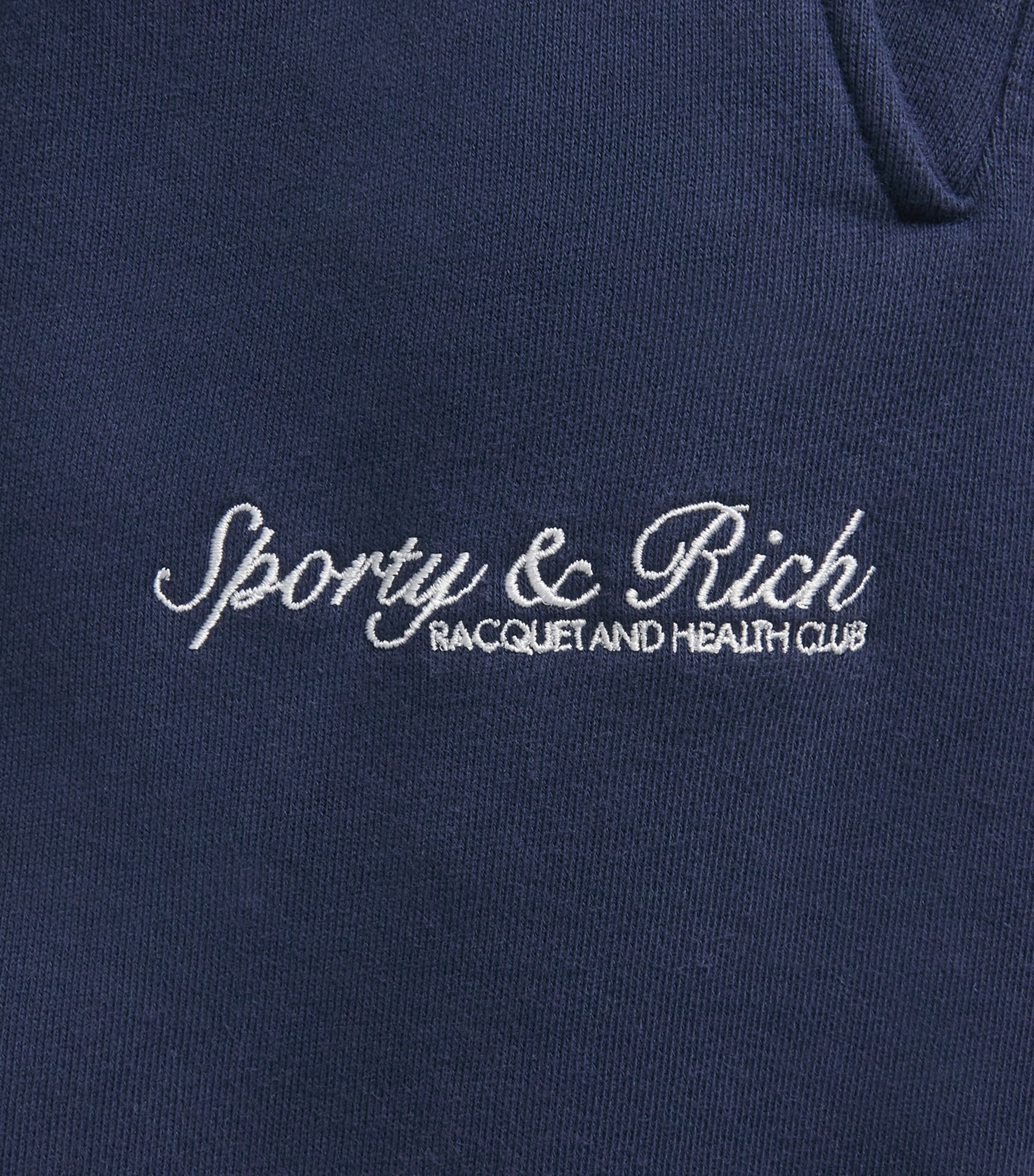 Sporty & Rich Womens Cotton Syracuse Sweatpants Dark Navy White Image 6