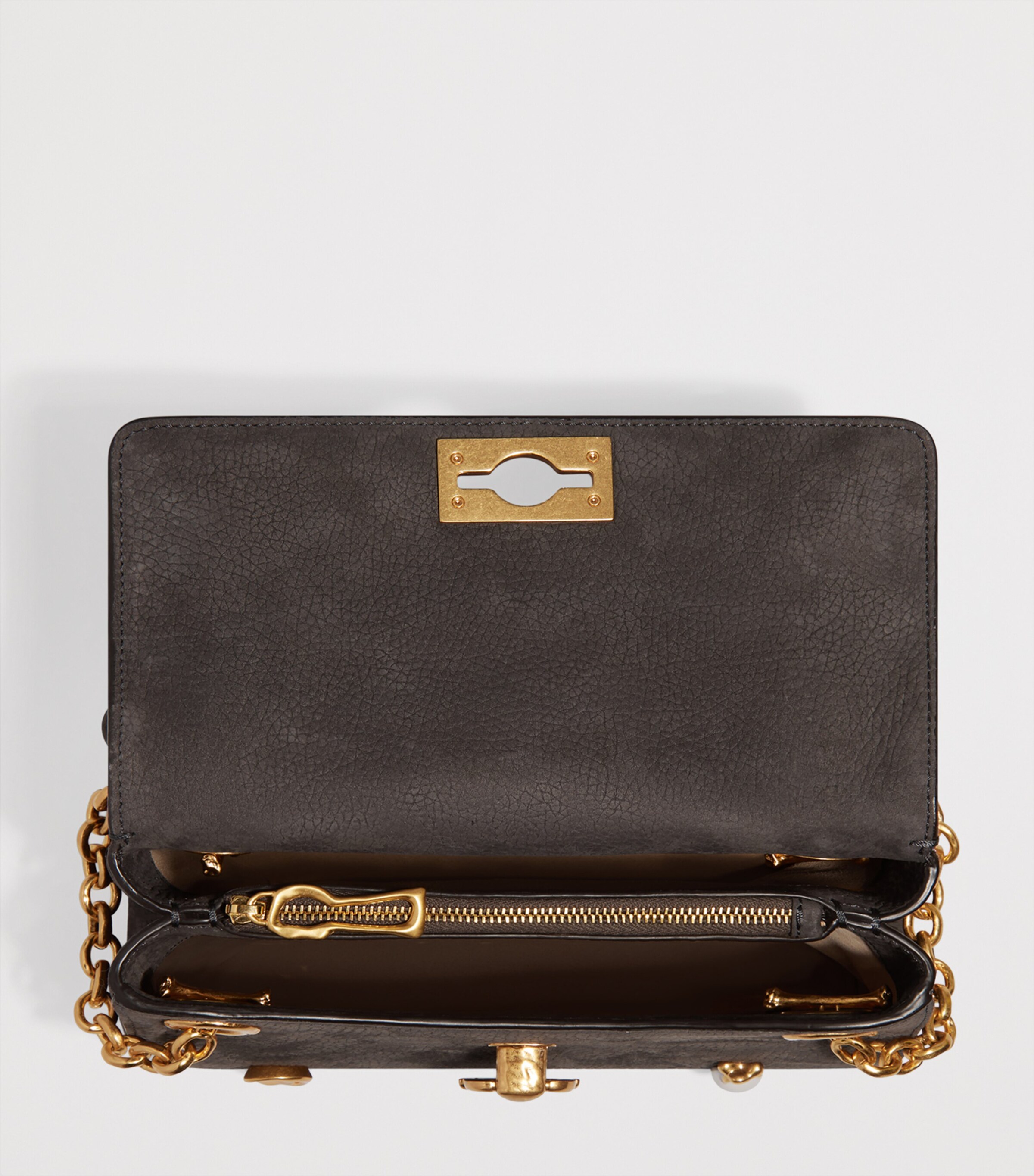 Schiaparelli Mini Leather Bijoux Secret Top-Handle Bag Dark Grey Image 4