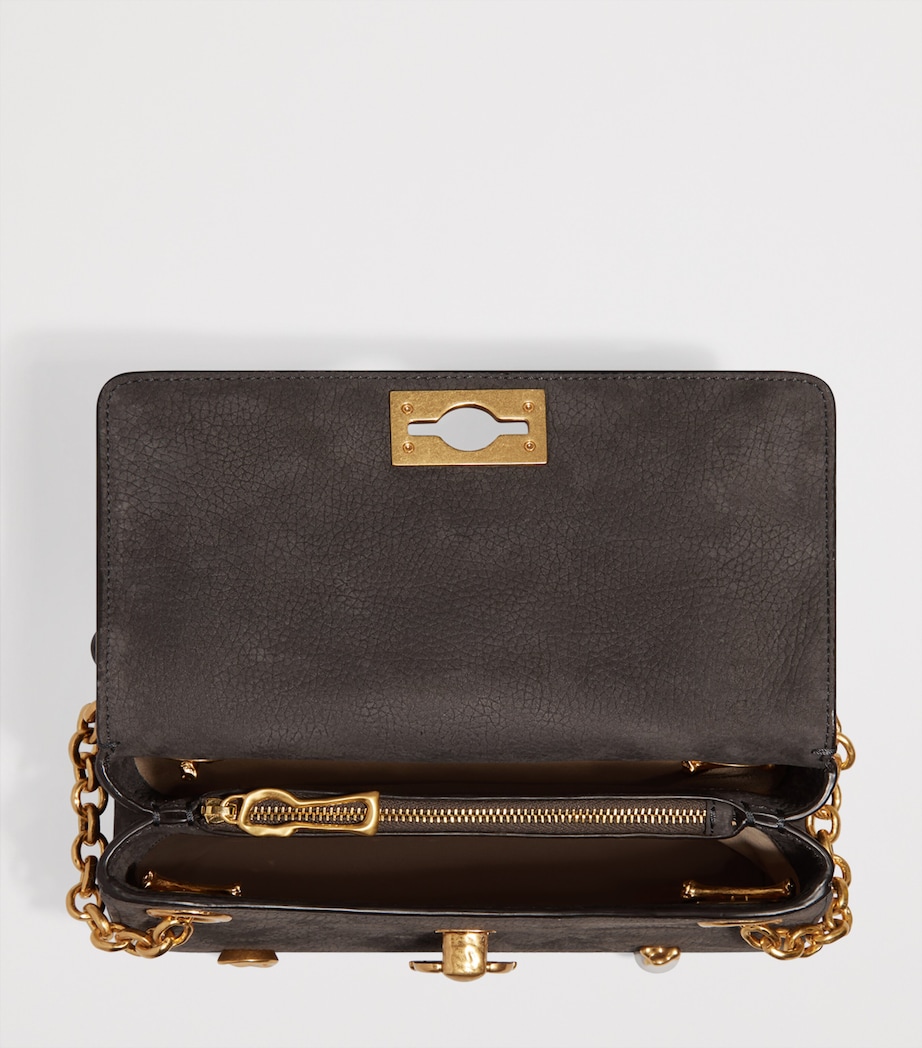 Schiaparelli Mini Leather Bijoux Secret Top-Handle Bag Dark Grey Image 4