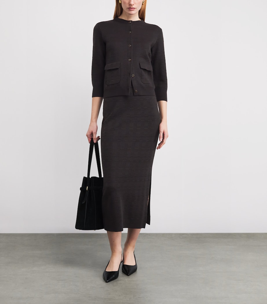 Wool-Blend Midi Skirt M70 BROWN - CHOCOLATE Image 2