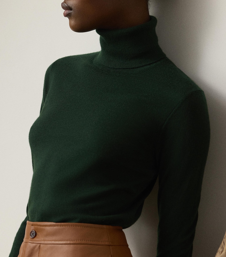 Cashmere Rollneck Sweater DARK RACING GREEN Image 4