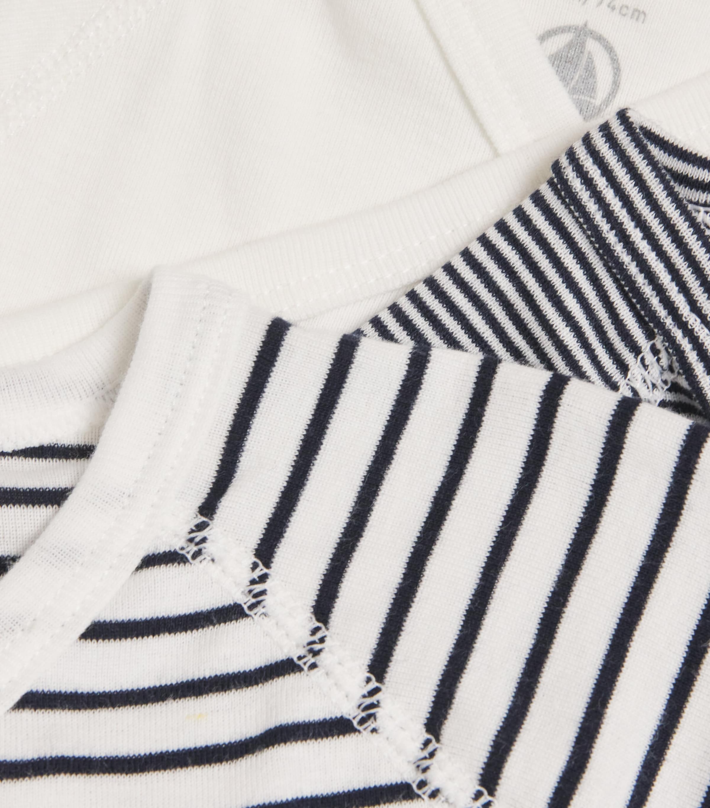 Petit Bateau Set of 3 Cotton Bodysuits (Newborn - 12 Months) Image 4