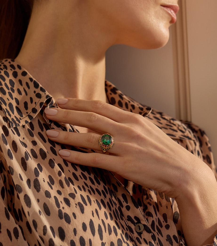 Yellow Gold, Tourmaline, Garnet, Tsavorite and Ruby Masai Mara Inside Africa Ring YELLOW GOLD Image 2