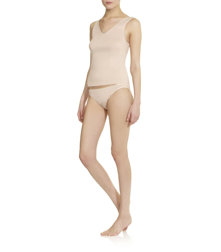 Cotton Seamless Mini Brief NUDE Image 2