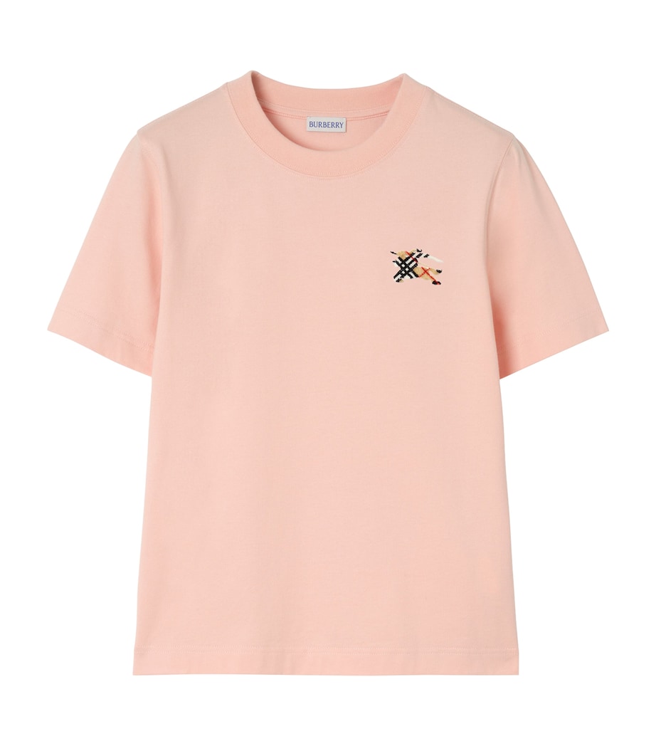 Burberry Womens Cotton EKD T-Shirt Compact Pink Image 1