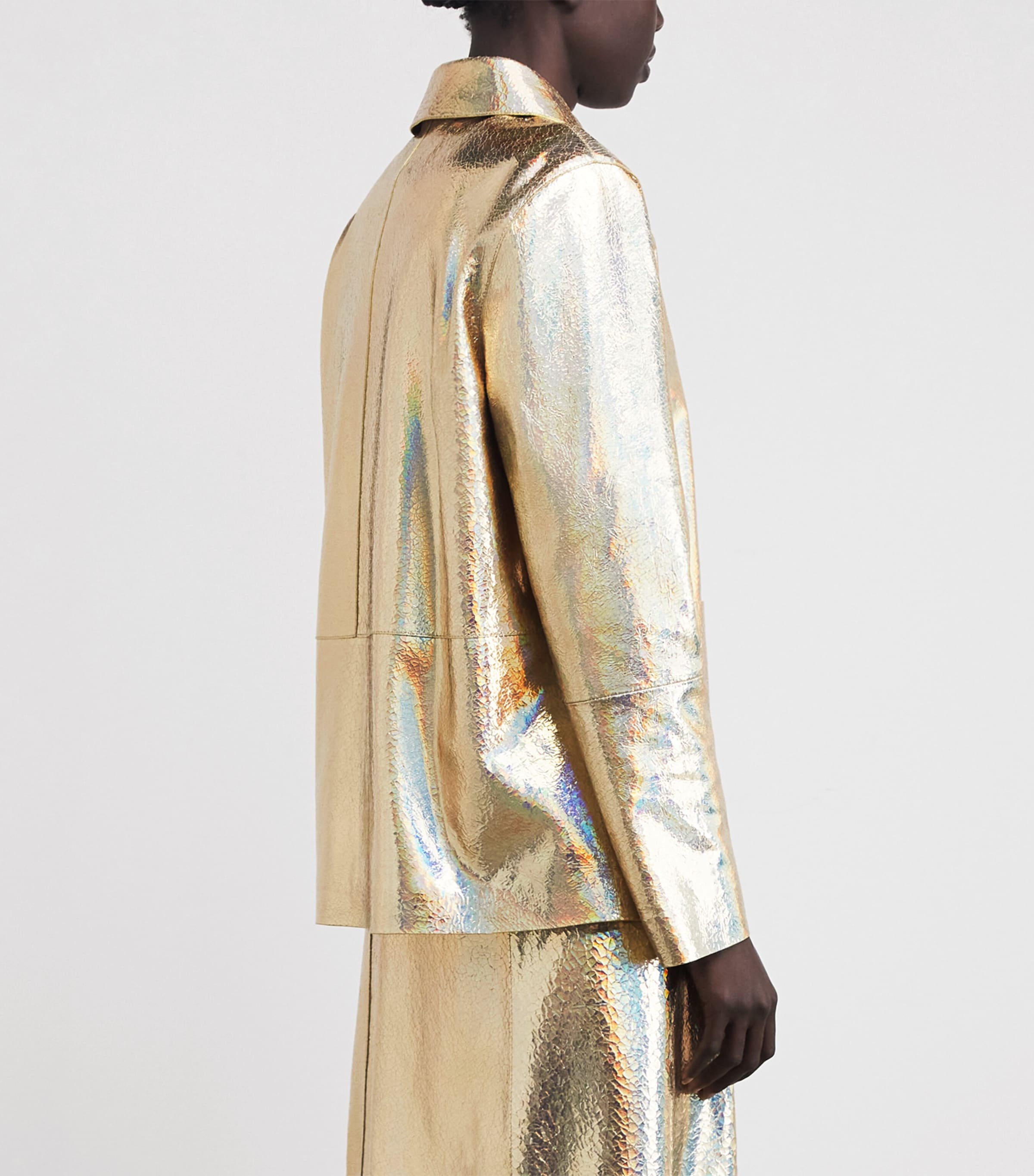 Suede Metallic Jacket HALO YELLOW METALLIC Image 4