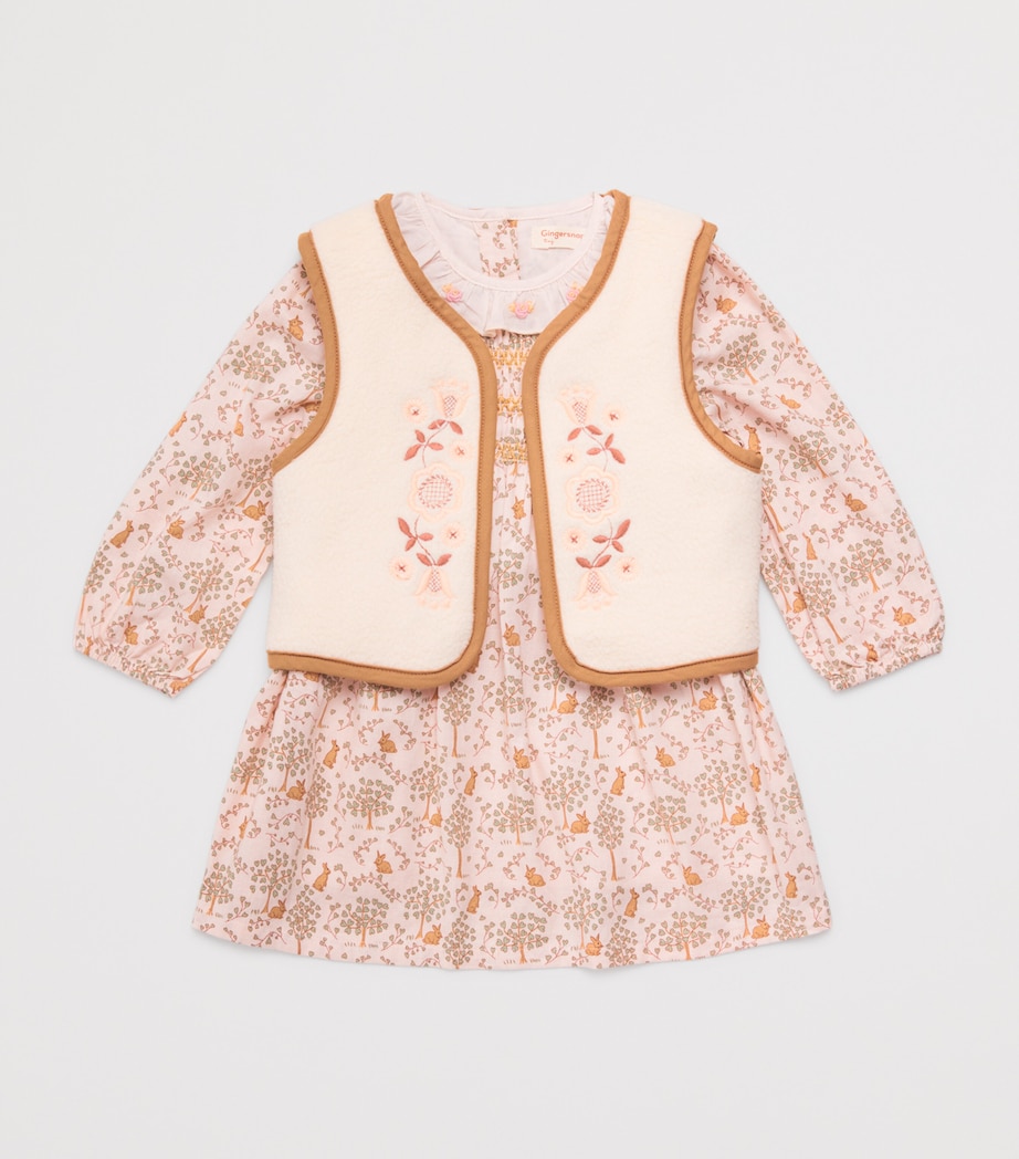 Cotton Bunny Meadow Trixie Smock Dress (6-36 Months) MULTICOLOR Image 3