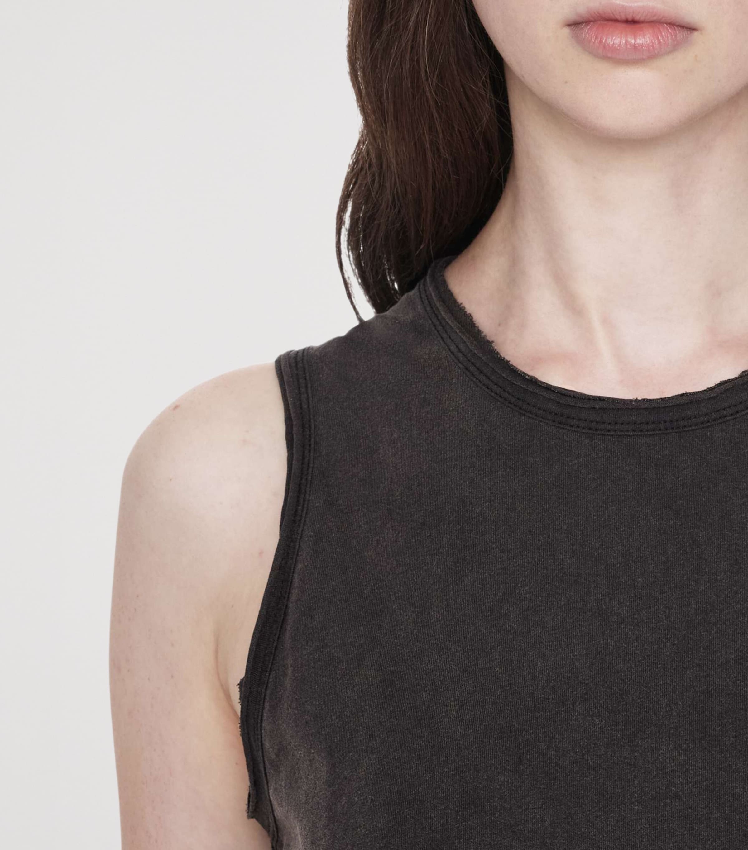 AllSaints Womens Organic Cotton Jenny Tank Top Washed Black Image 4