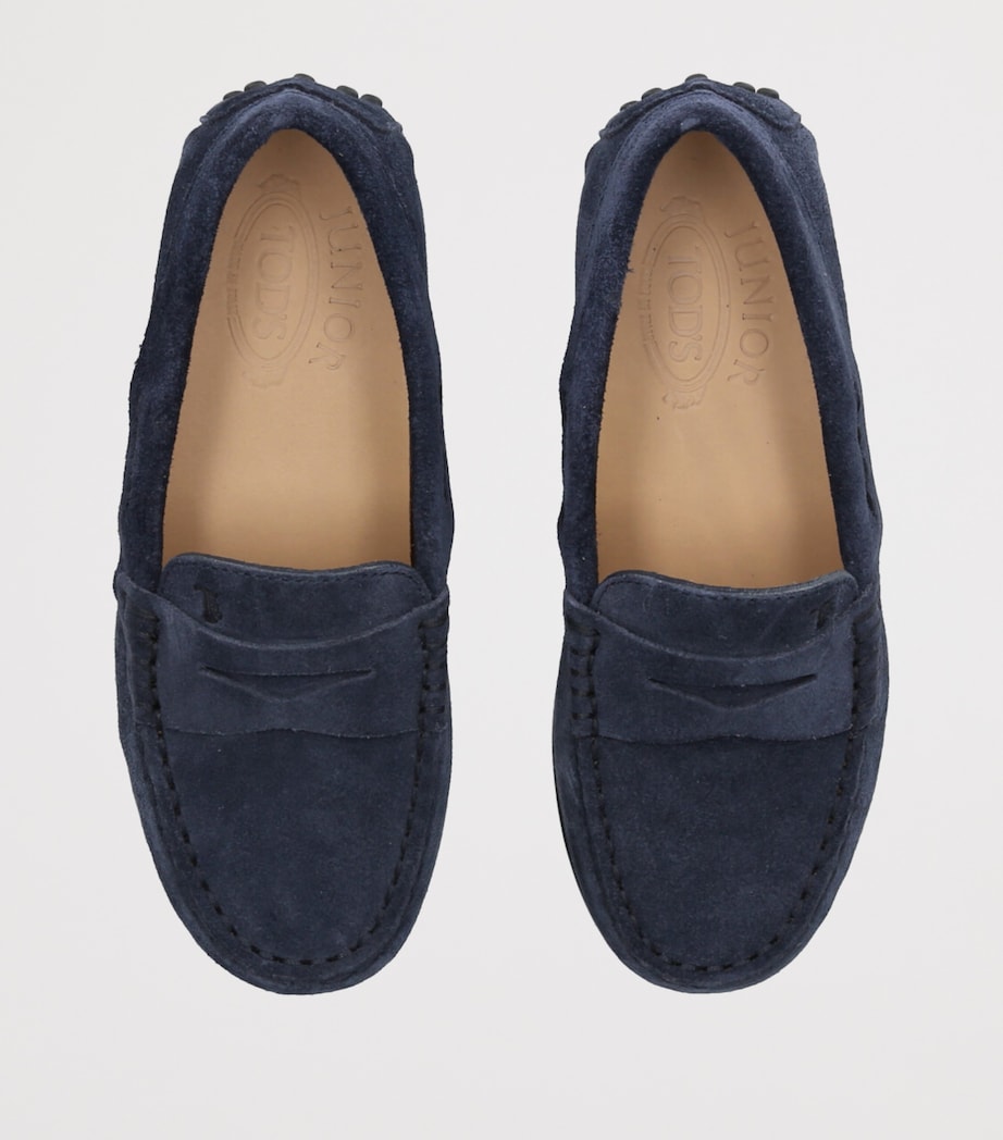 Tod's Suede Gommino Loafers Navy Image 4