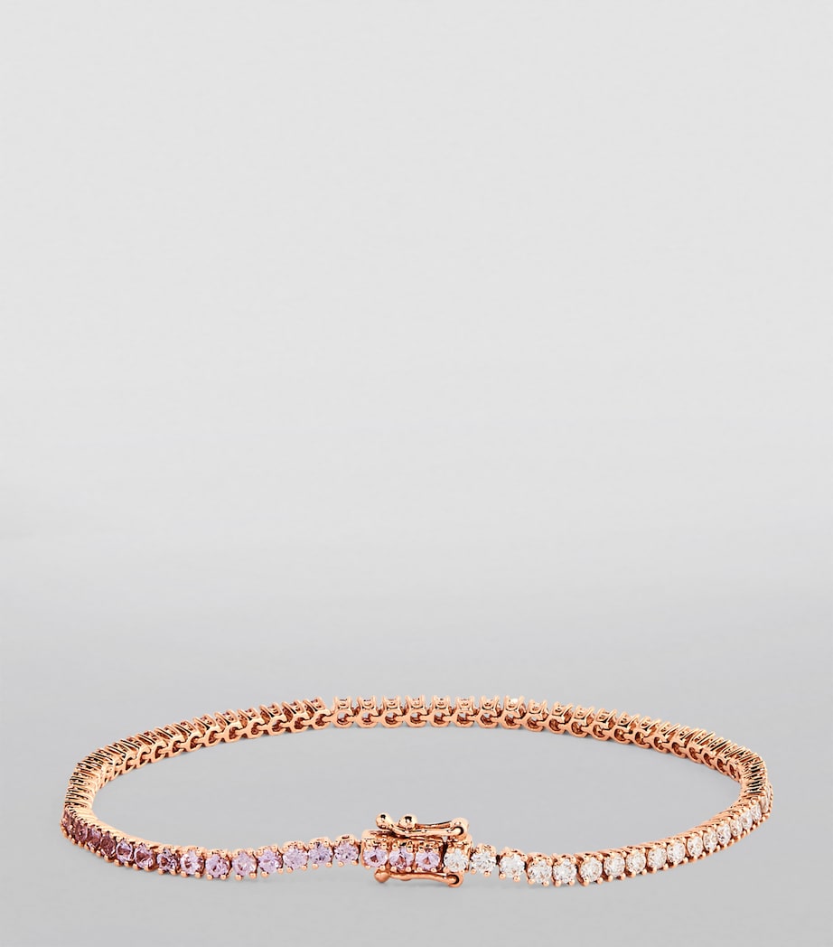 Rose Gold, Diamond and Pink Sapphire Hepburn Bracelet ROSE GOLD Image 2