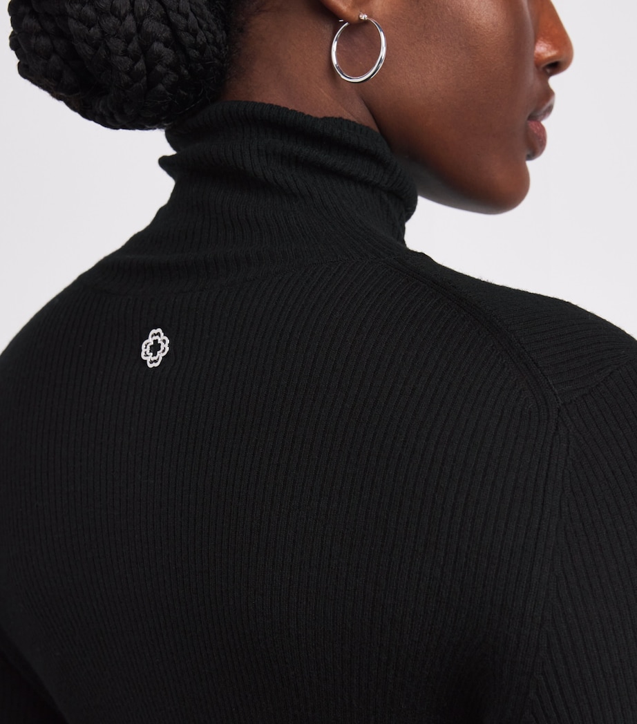 Wool-Silk Rollneck Sweater BLACK Image 6
