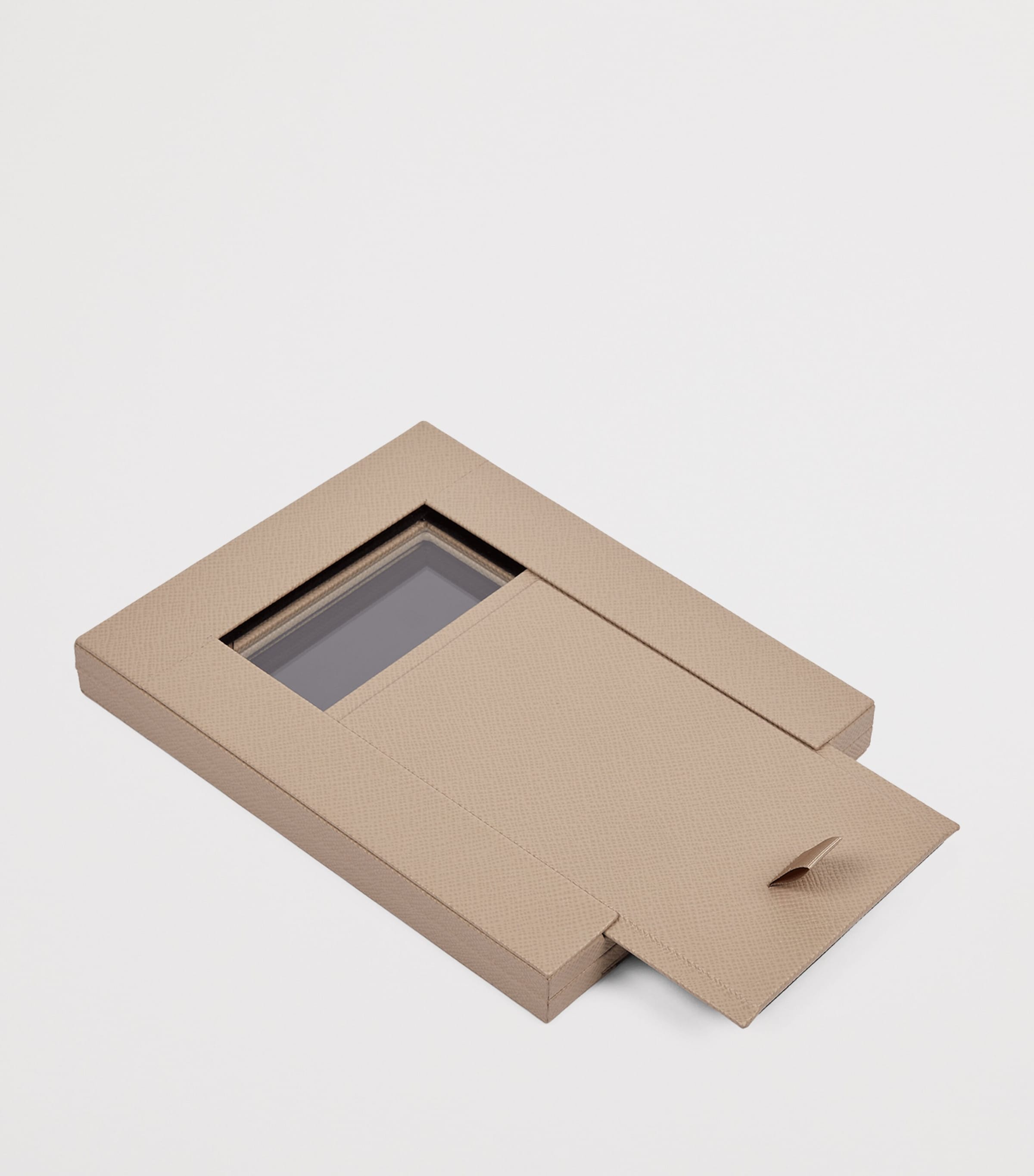 Smythson Calfskin Panama Double Frame (6” x 4”) Sdstone Image 4